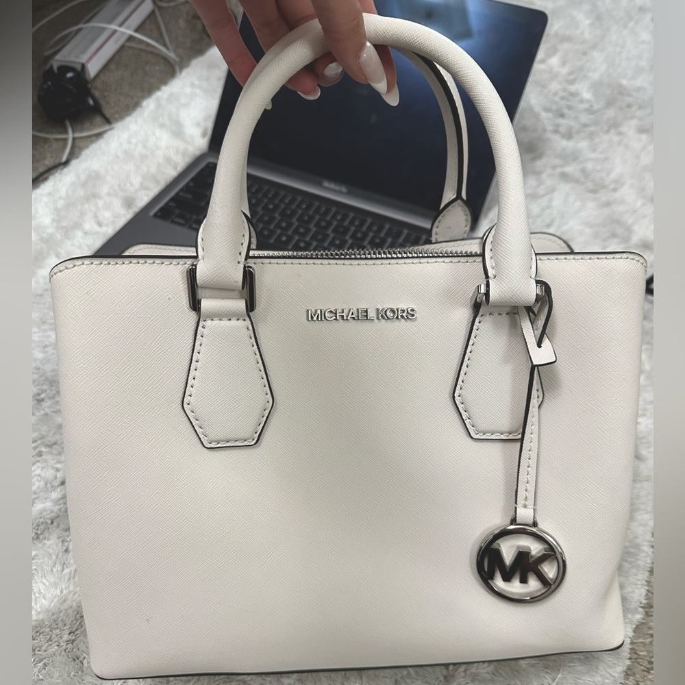 MK white handbag